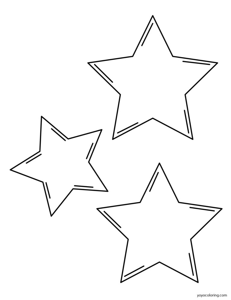 Dibujos para colorear de estrellas ᗎ Libro para colorear – Plantilla para colorear