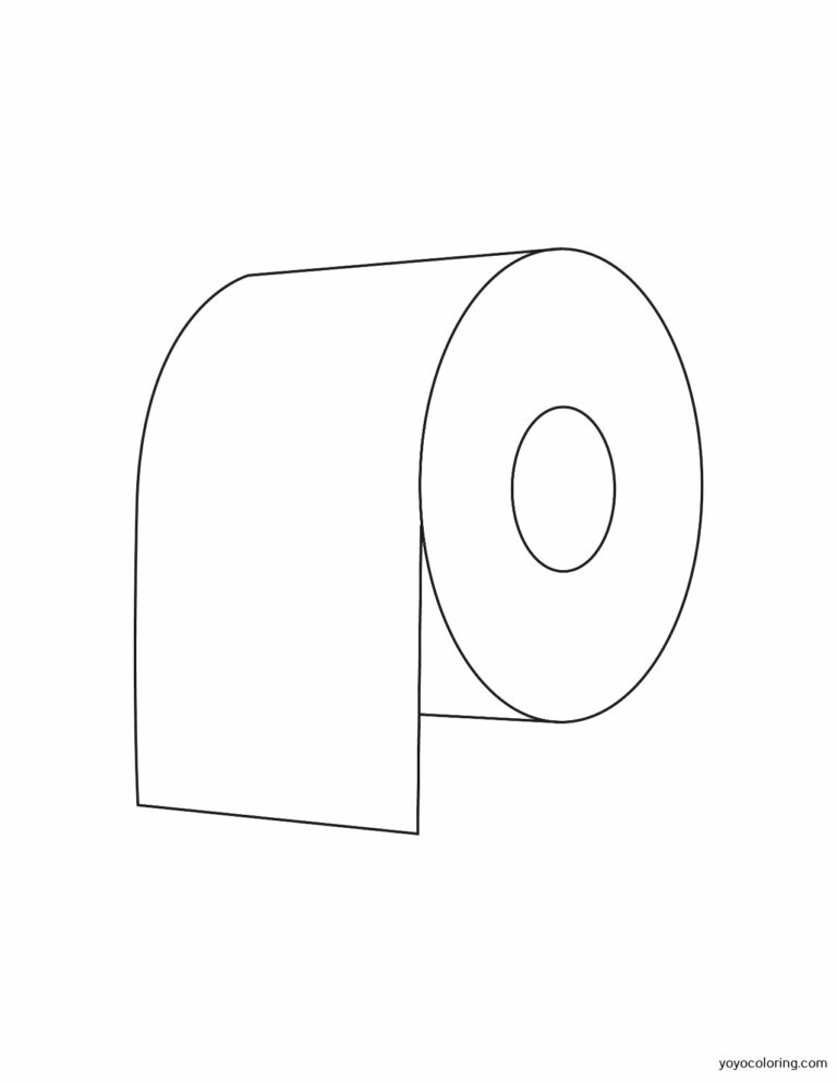 Toilet paper Coloring Pages ᗎ Coloring book – Coloring Template