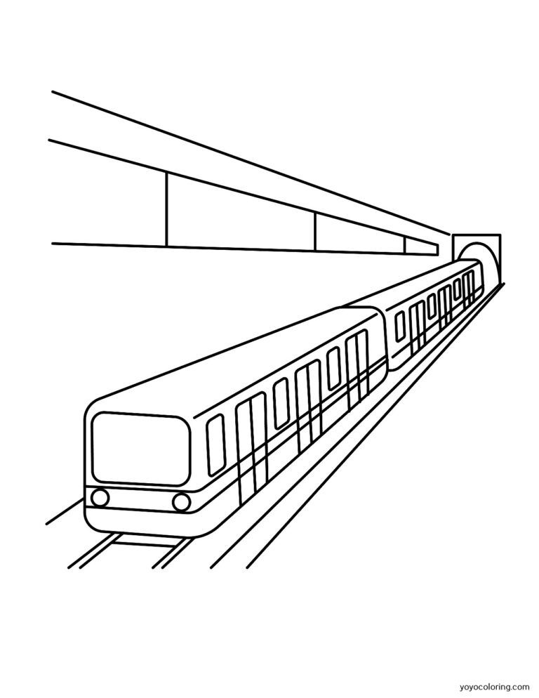 Train station Coloring Pages ᗎ Coloring book – Coloring Template