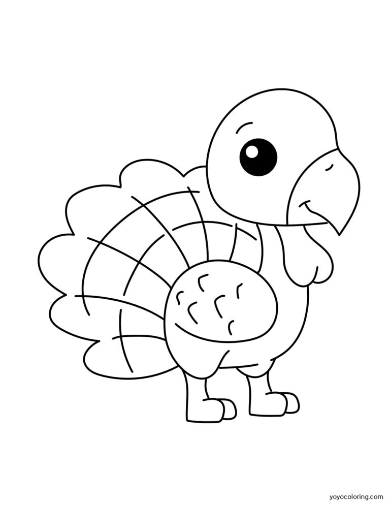 Turkey Coloring Pages ᗎ Coloring book – Coloring Template