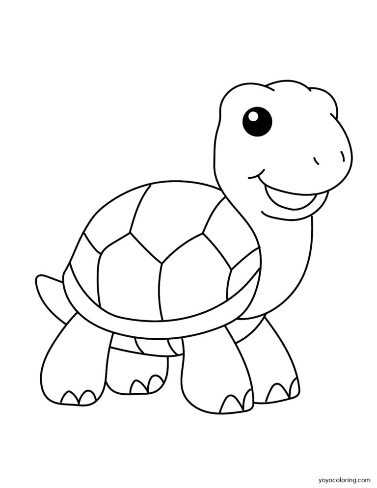 Turtle Coloring Pages ᗎ Coloring book – Coloring Template