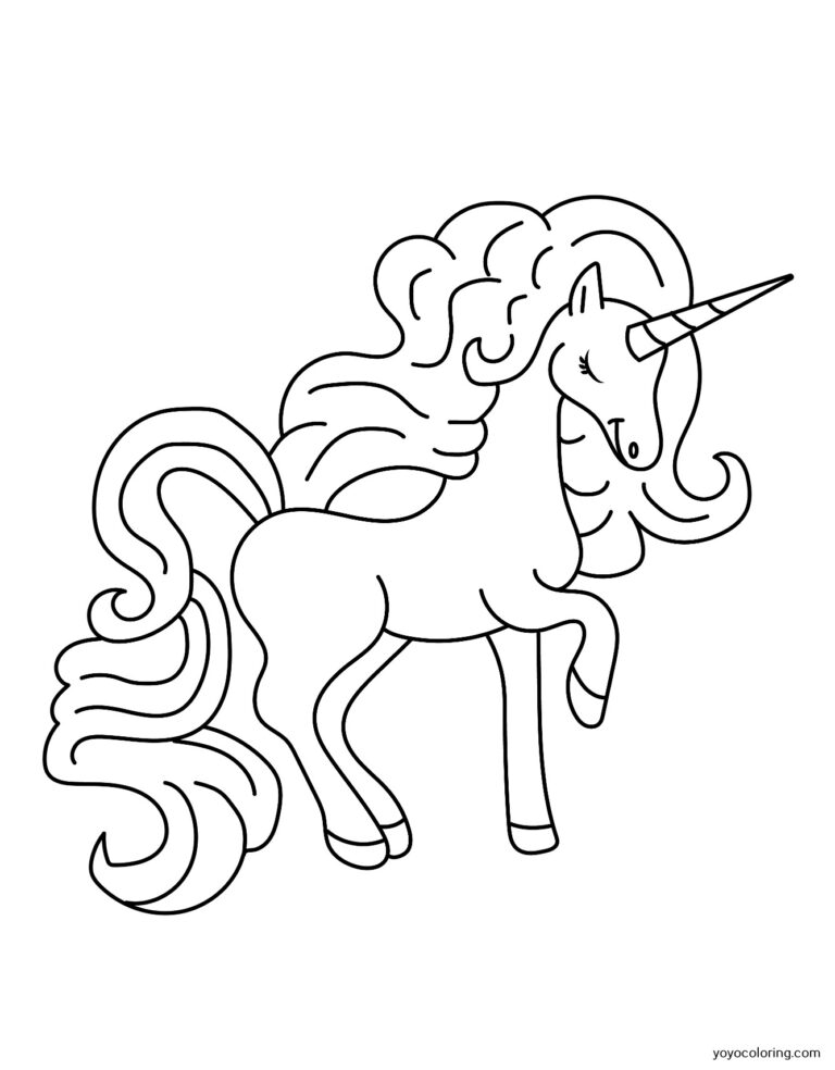 Unicorn Coloring Pages ᗎ Coloring book – Coloring Template