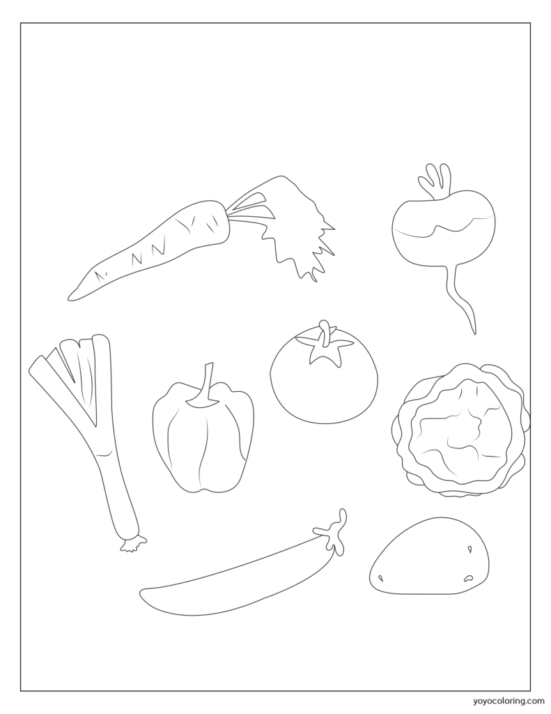 dibujos de verduras para colorear