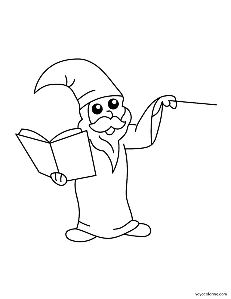 Wizard Coloring Pages