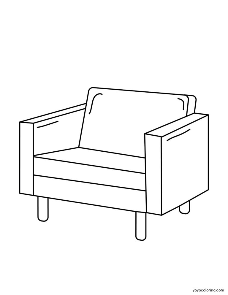 Armchair Coloring Pages ᗎ Coloring book – Coloring Template