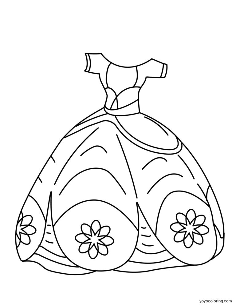 Ballet dress Coloring Pages ᗎ Coloring book – Coloring Template