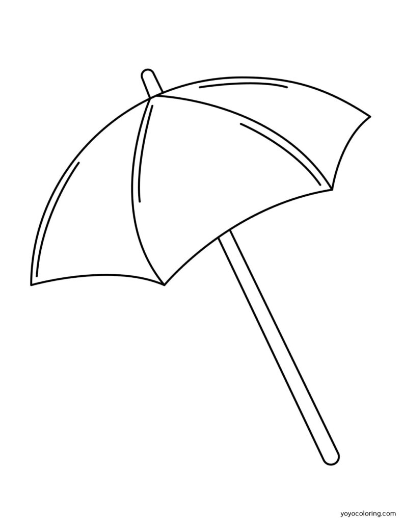 Beach Umbrella Coloring Pages