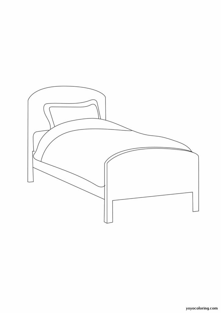 Bed Coloring Pages