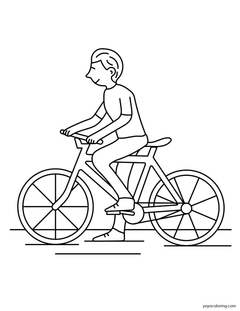 Bicycle ride Coloring Pages ᗎ Coloring book – Coloring Template