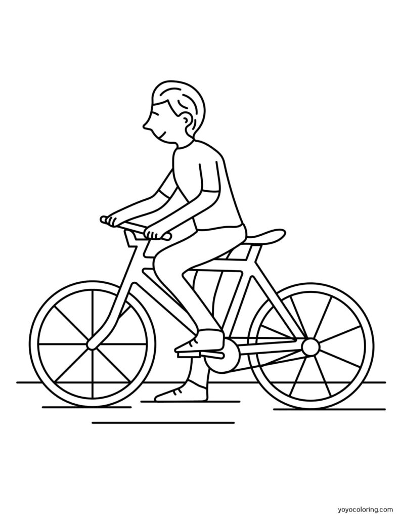 Bicycle Ride Coloring Pages