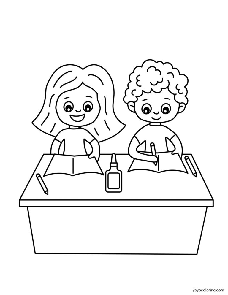 Classroom Coloring Pages ᗎ Coloring book – Coloring Template