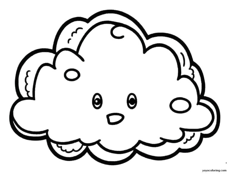 Cloud Coloring Pages ᗎ Coloring book – Coloring Template