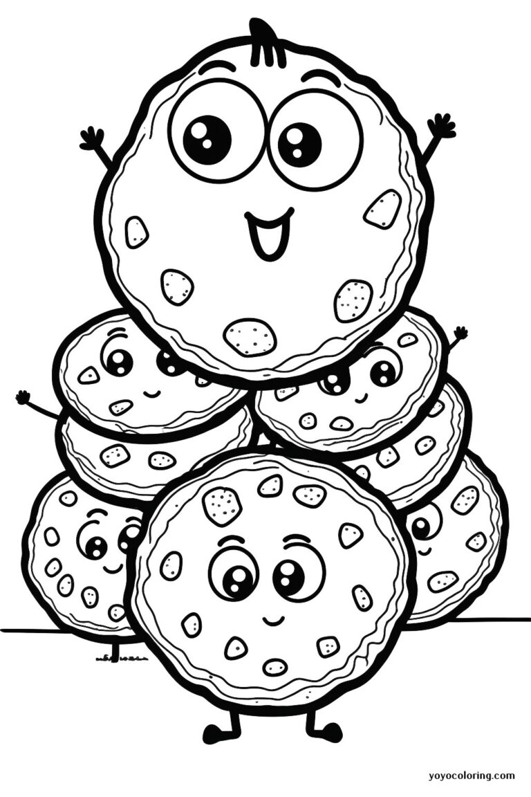 Cookies Coloring Pages ᗎ Coloring book – Coloring Template