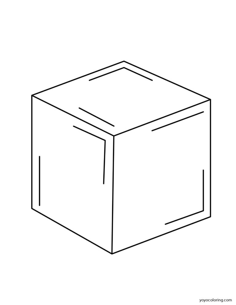 Cube Coloring Pages ᗎ Coloring book – Coloring Template