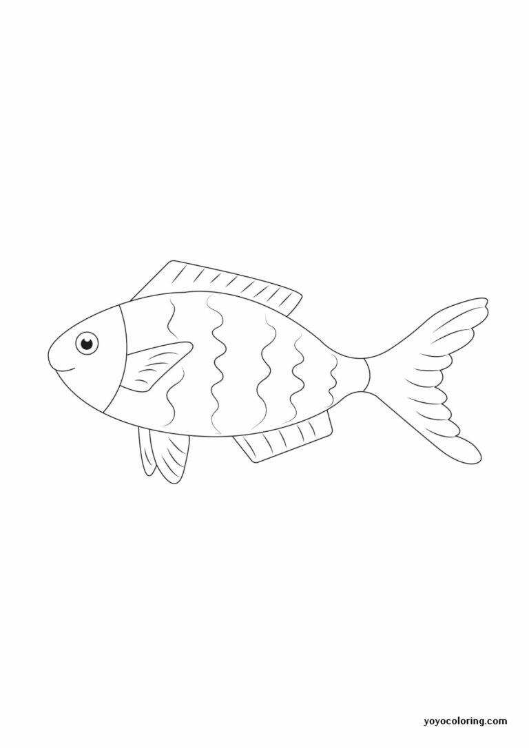 Fish Coloring Pages ᗎ Coloring book – Coloring Template