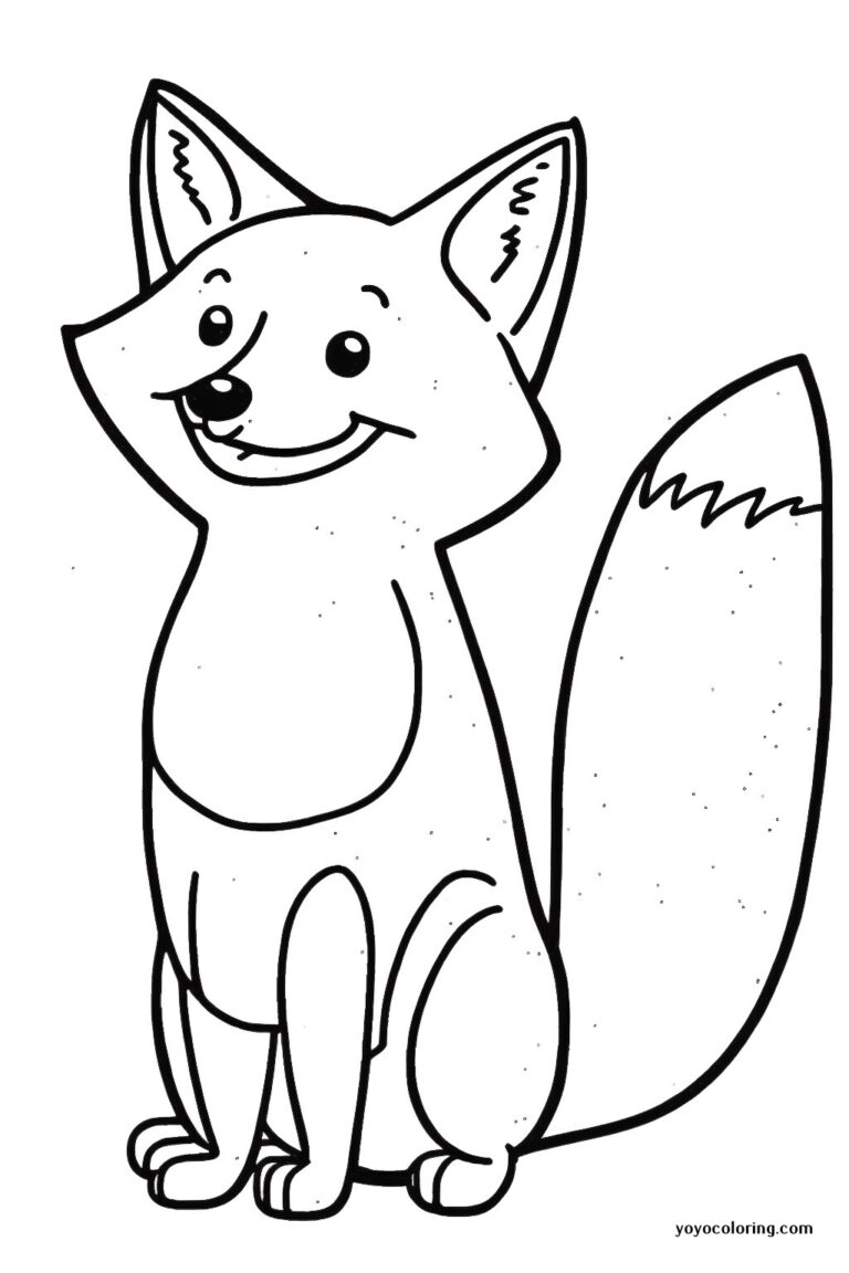 Fox Coloring Pages ᗎ Libro para colorear – Plantilla para colorear