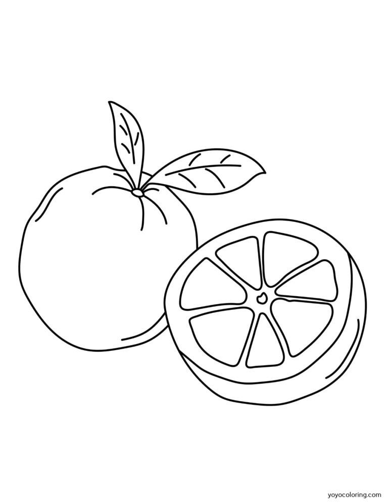 Fruit Coloring Pages ᗎ Coloring book – Coloring Template
