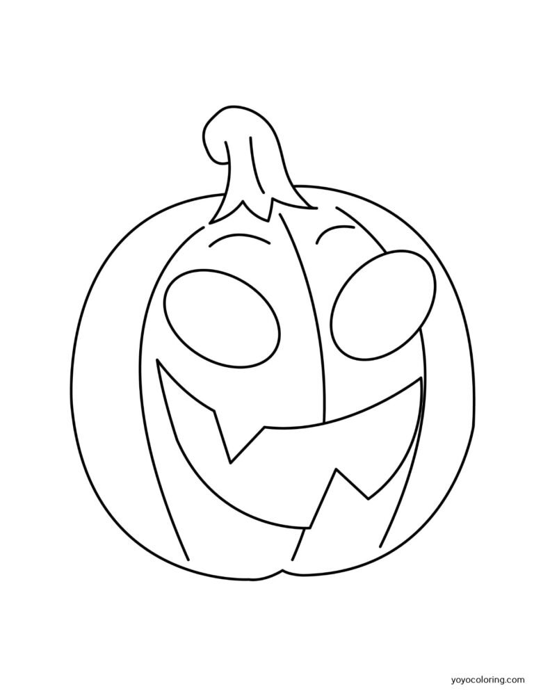 Halloween pumpkin Coloring Pages ᗎ Coloring book – Coloring Template