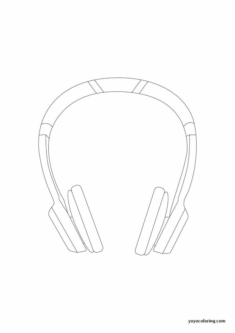 Headphones Coloring Pages ᗎ Coloring book – Coloring Template