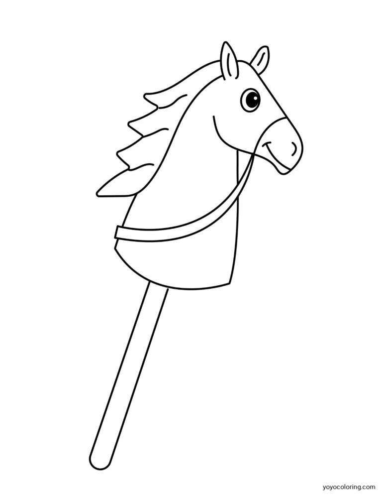 hobbyhorse Coloring Pages ᗎ Coloring book – Coloring Template
