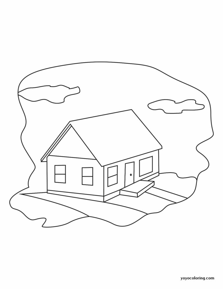 House Coloring Pages ᗎ Libro para colorear – Plantilla para colorear