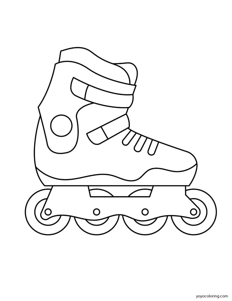 Inlineskates Ausmalbilder ᗎ Zum Ausmalen – Malvorlage