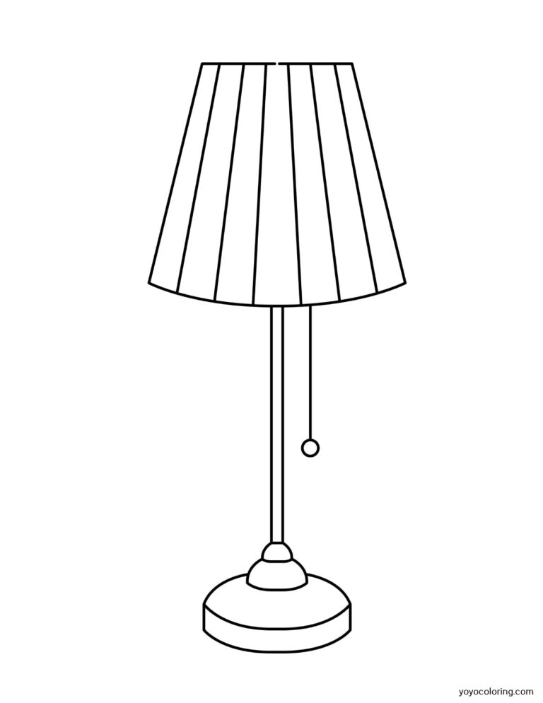 Lamp Coloring Pages ᗎ Coloring book – Coloring Template