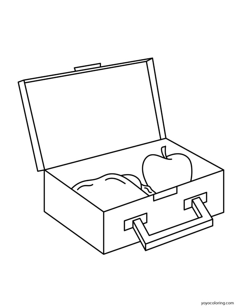 Lunch Box Coloring Pages