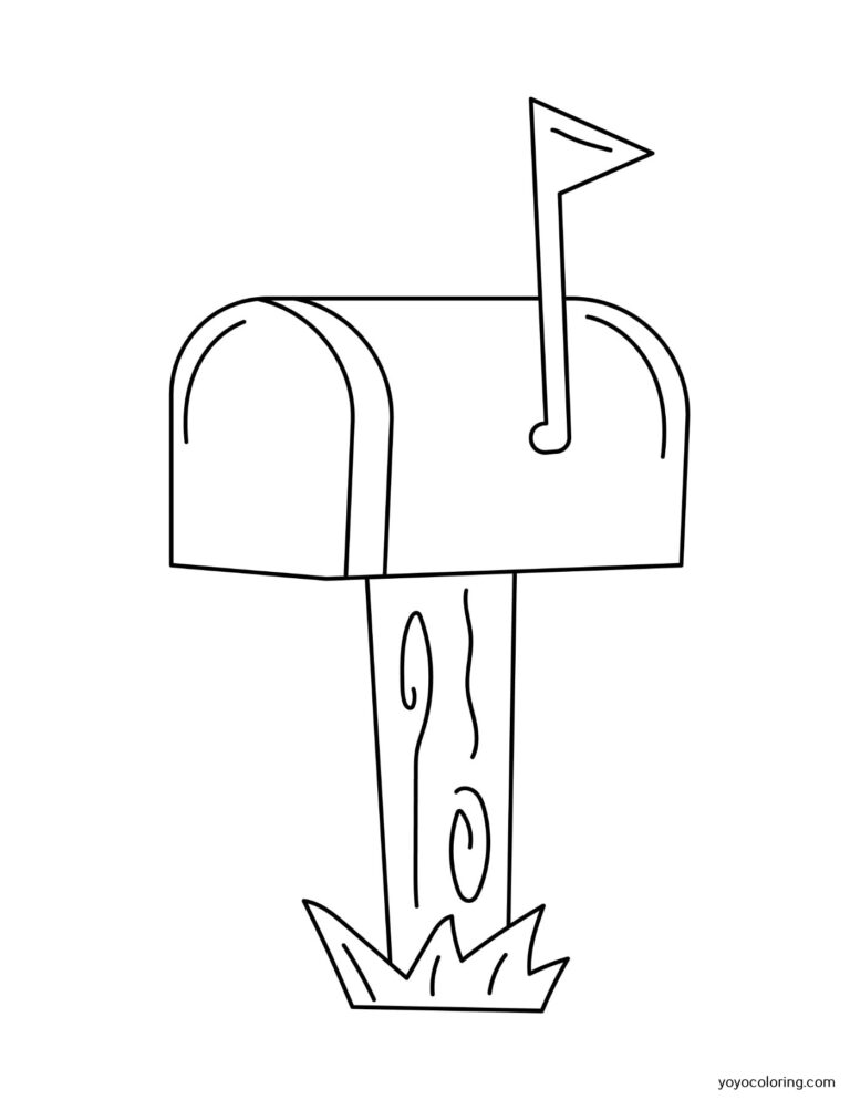 Mailbox Coloring Pages ᗎ Coloring book – Coloring Template