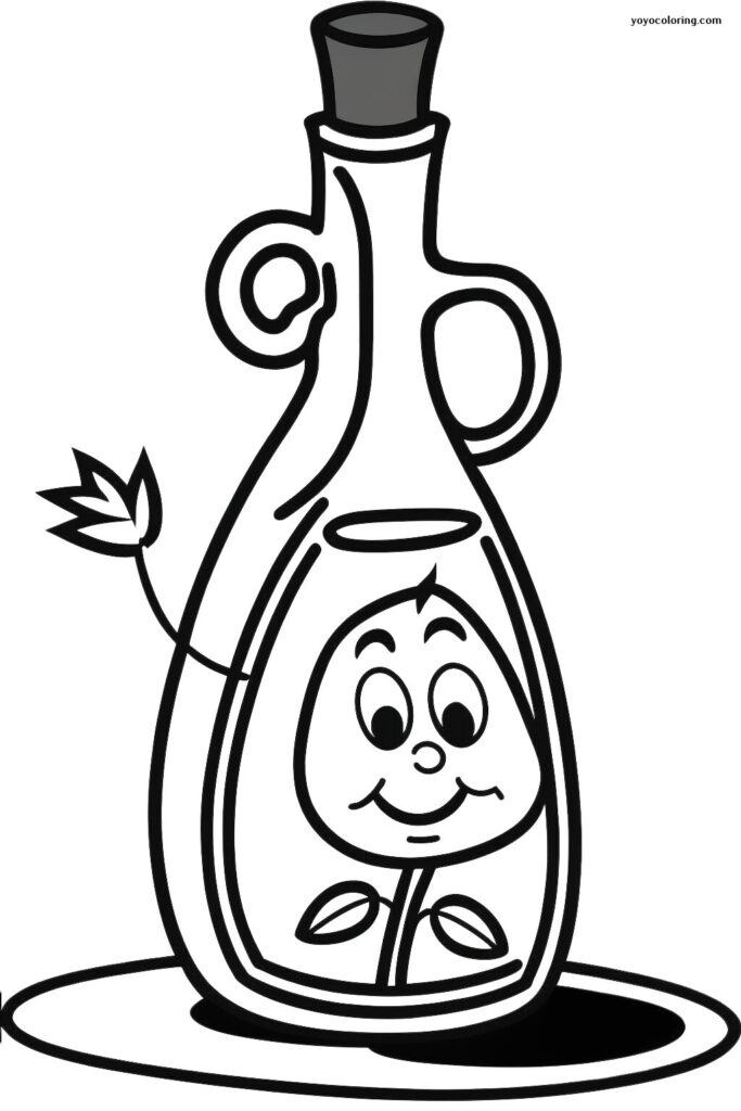 Olive Oil Smiling Coloring Pages