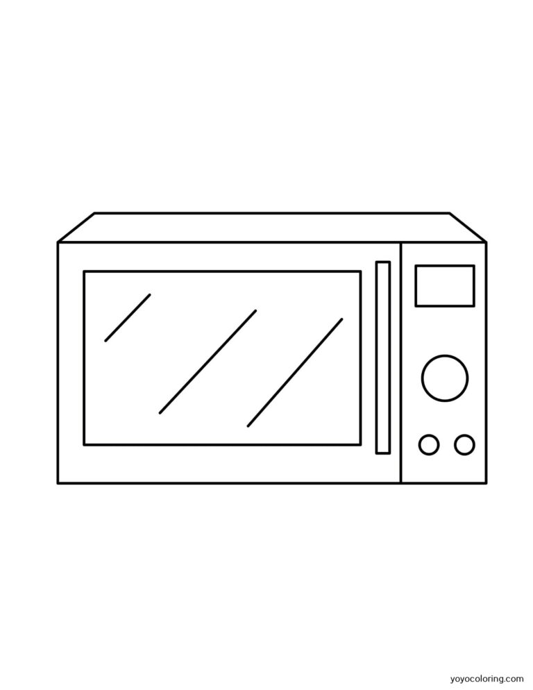 Oven Coloring Pages ᗎ Coloring book – Coloring Template