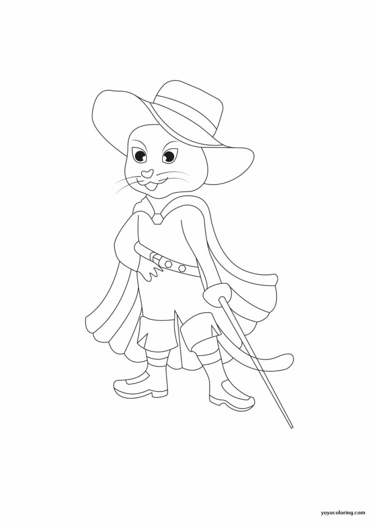 Puss in boots Coloring Pages ᗎ Coloring book – Coloring Template