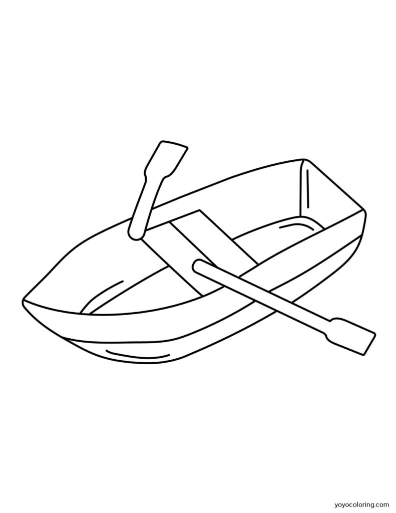 Rowing Boat Coloring Pages