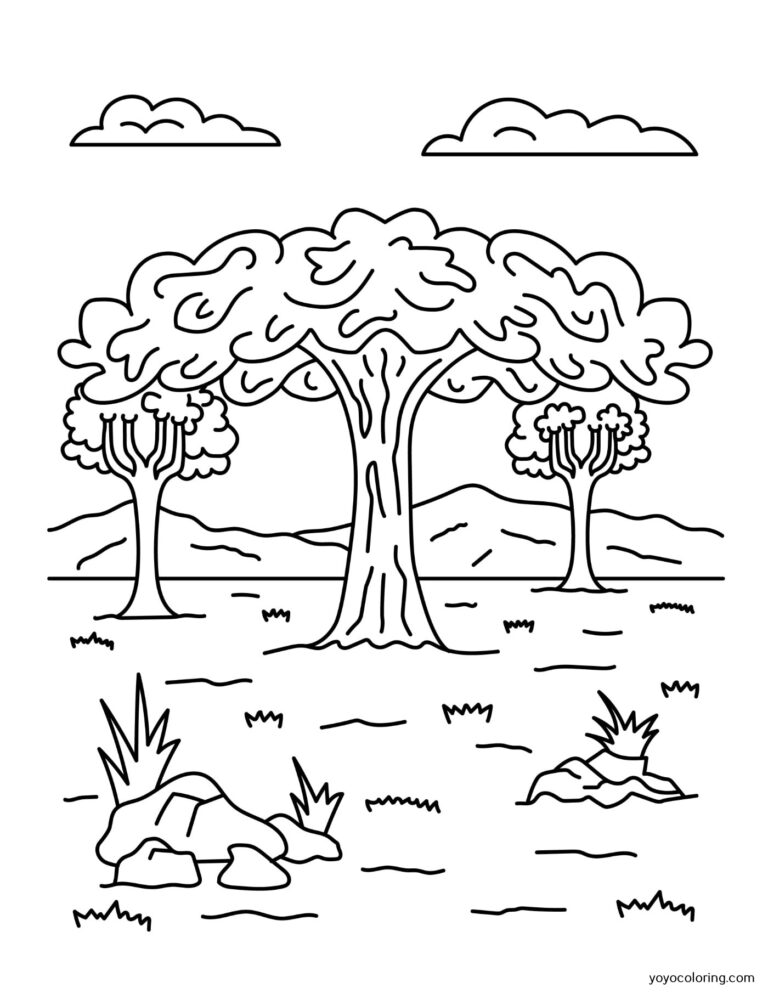 Savannah Coloring Pages ᗎ Coloring book – Coloring Template
