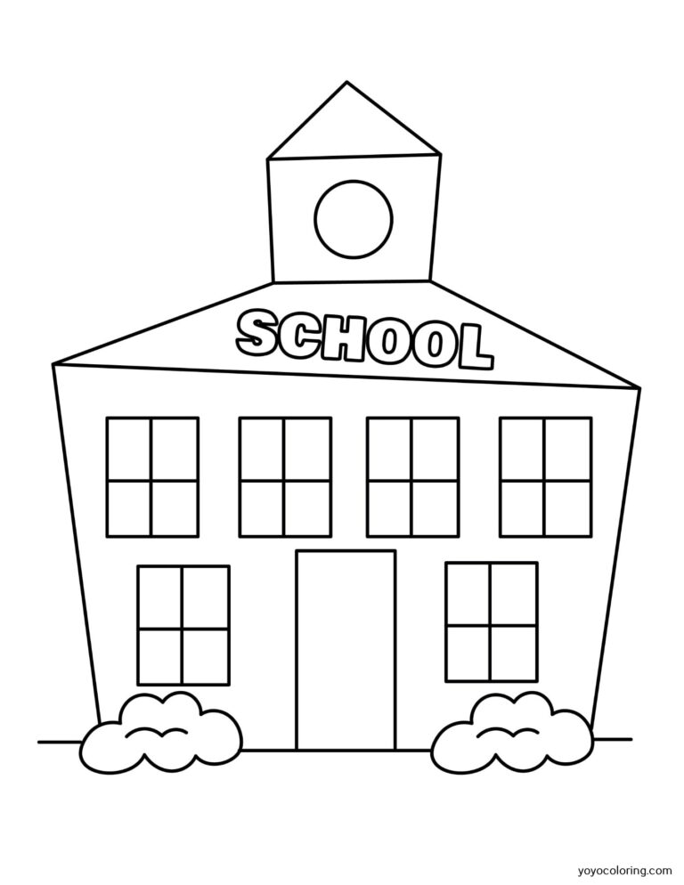 School Coloring Pages ᗎ Coloring book – Coloring Template