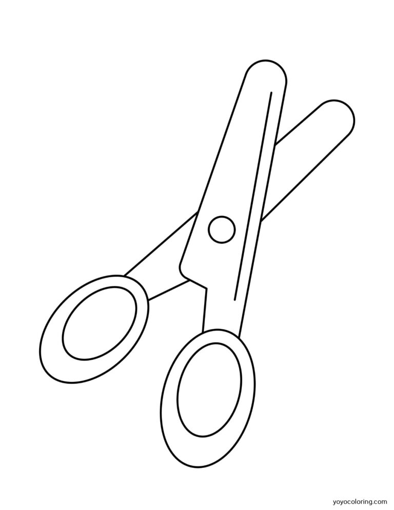 Scissors Coloring Pages ᗎ Coloring book – Coloring Template