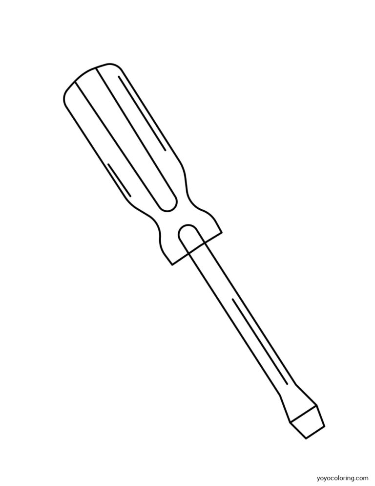 Screwdriver Coloring Pages ᗎ Coloring book – Coloring Template