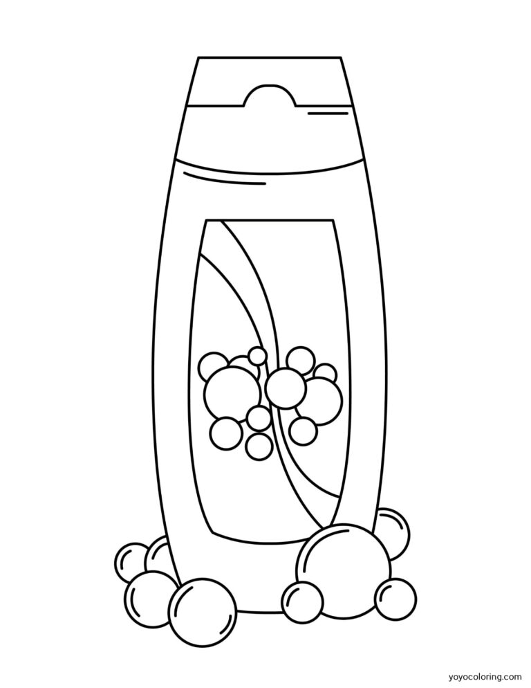 Shampoo Coloring Pages ᗎ Coloring book – Coloring Template