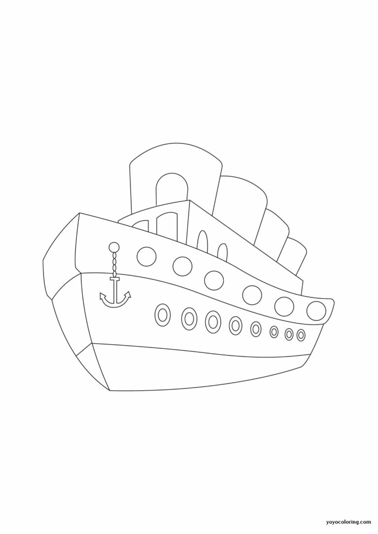 Ship Coloring Pages ᗎ Coloring book – Coloring Template