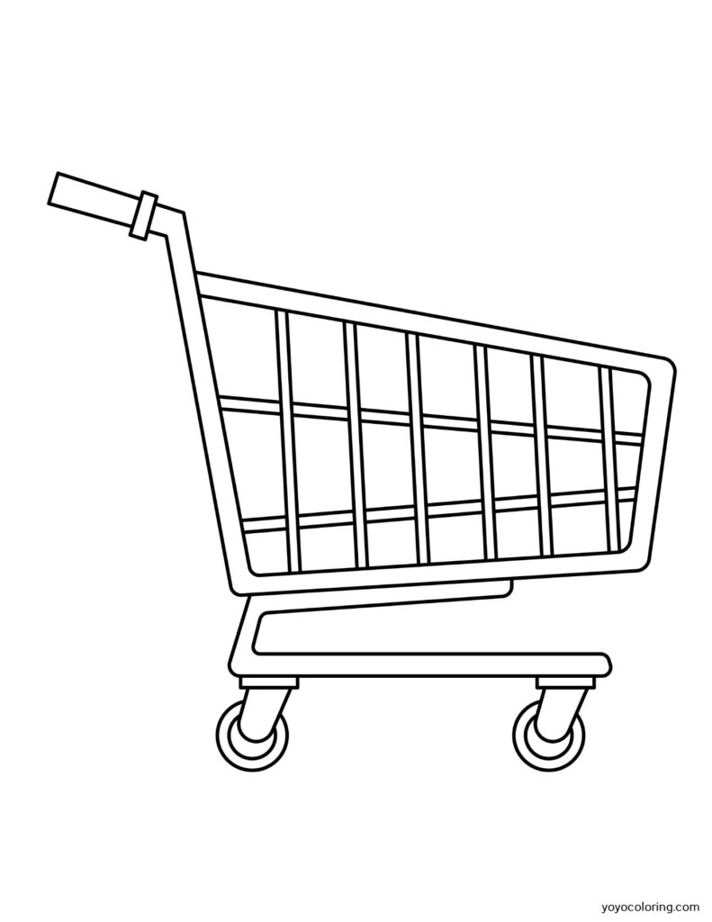 Shopping Cart Coloring Pages