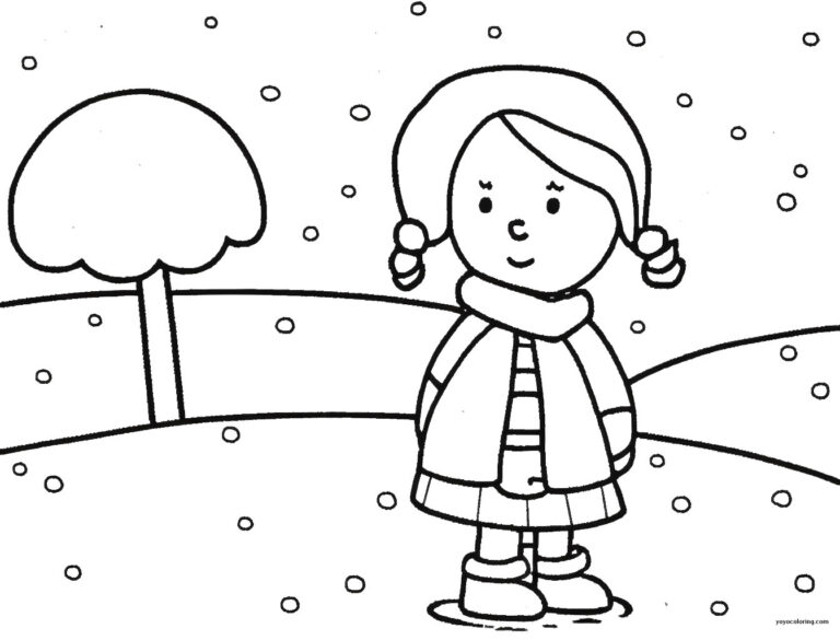 Snow Coloring Pages ᗎ Coloring book – Coloring Template