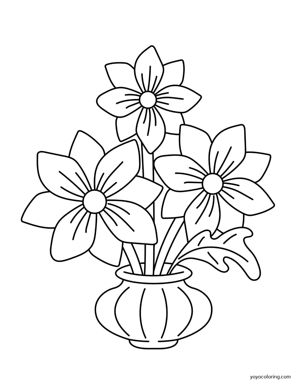 Flores de primavera para colorear ᗎ Plantilla de pintura imprimible