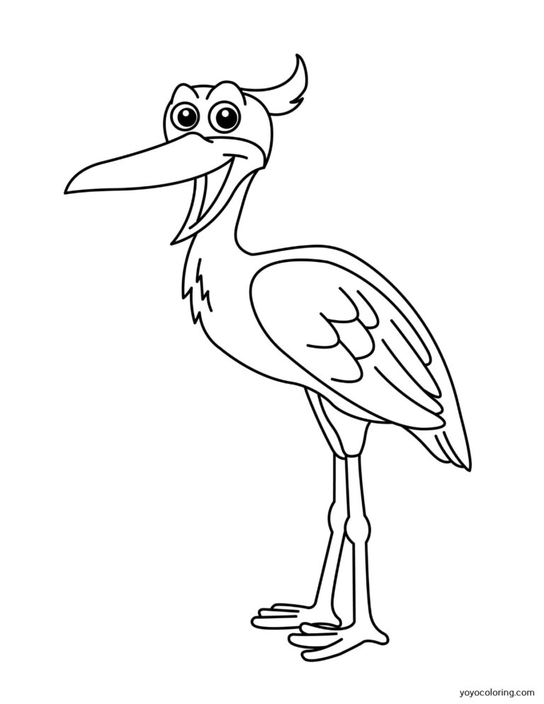 Cigüeña para colorear