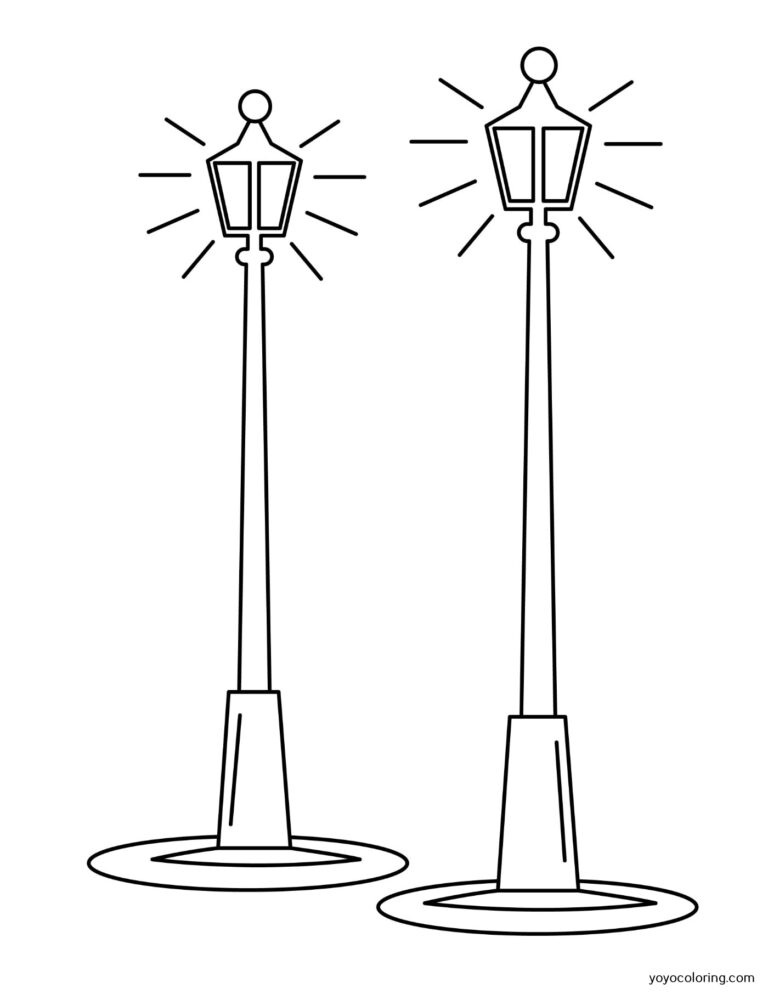 Street light Coloring Pages ᗎ Coloring book – Coloring Template