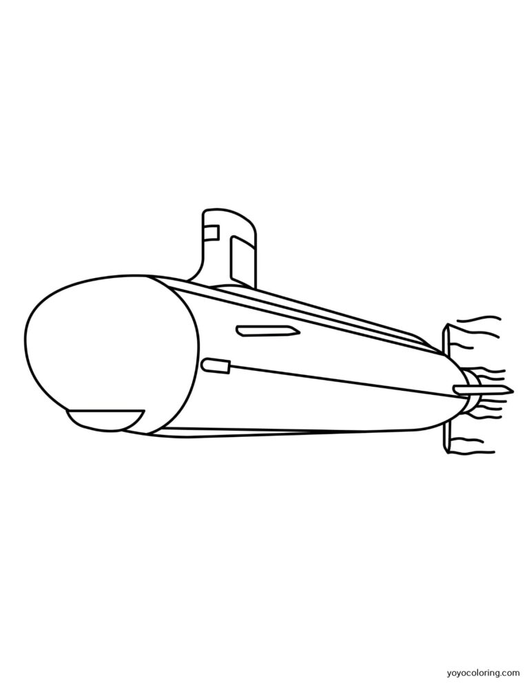 Submarine Coloring Pages ᗎ Coloring book – Coloring Template