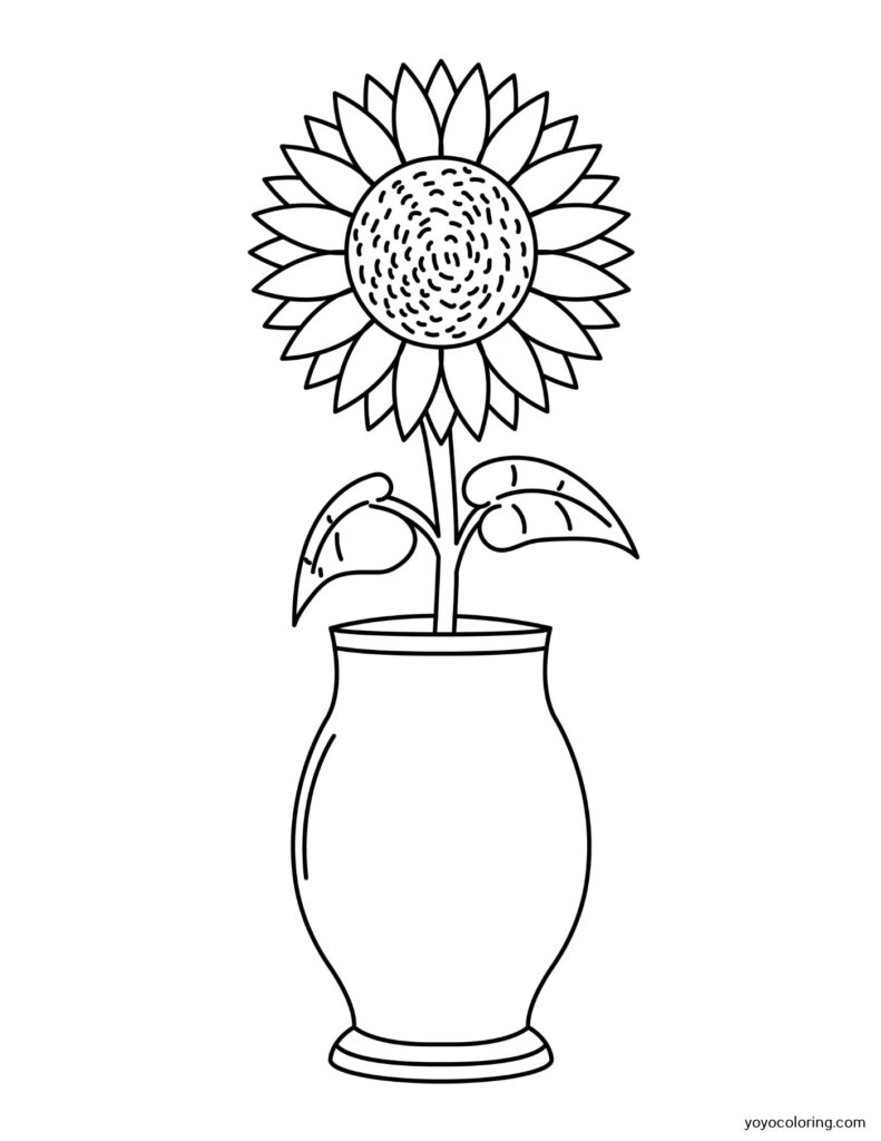 Sunflower Coloring Pages