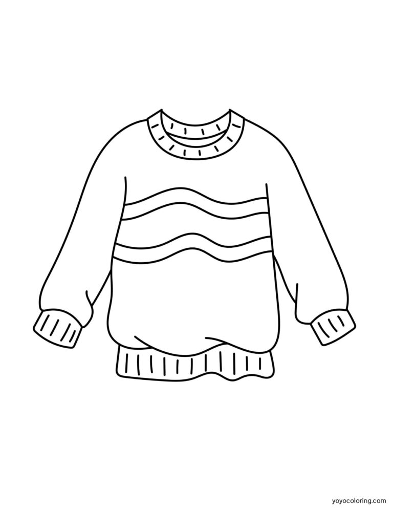 Sweater Coloring Pages ᗎ Coloring book – Coloring Template