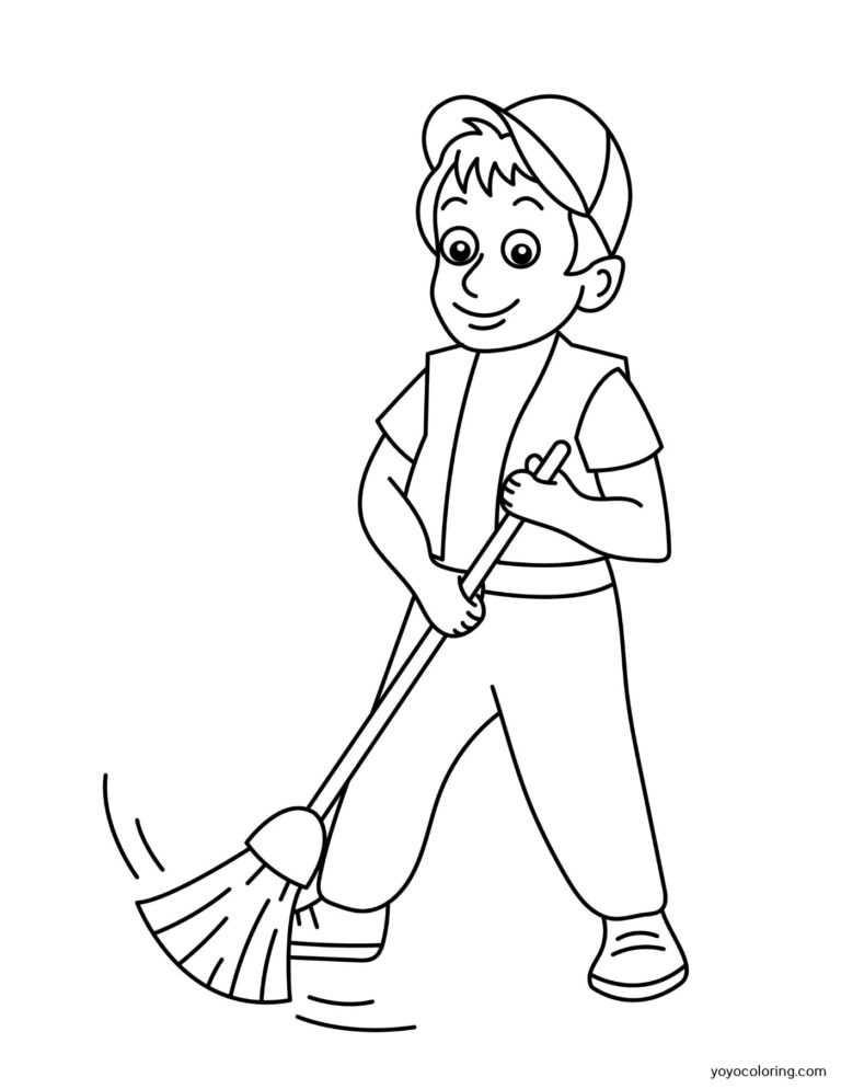 Sweeper Coloring Pages ᗎ Libro para colorear – Plantilla para colorear