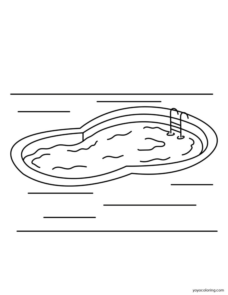 Swimming Pool Coloring Pages