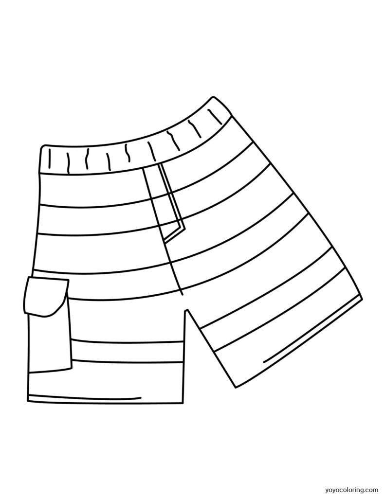 Pantalones cortos de natación para colorear